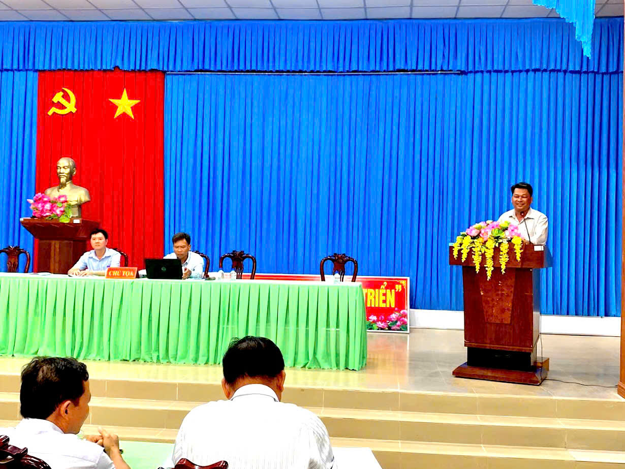 XÃ ĐÔNG HẢI TỔ CHỨC HỘI NGHỊ ĐÓNG GÓP DỰ THẢO VĂN KIỆN ĐẠI HỘI ĐẢNG BỘ TỈNH VĨNH LONG LẦN THỨ XII, NHIỆM KỲ 2025-2030
